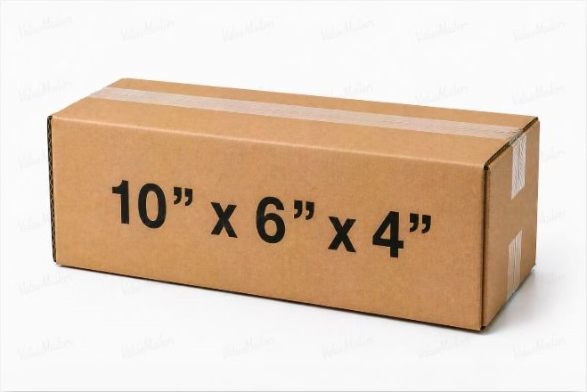 10x6x4 50 pack 32 ECT kraft corrugated shipping box from ValueMailers