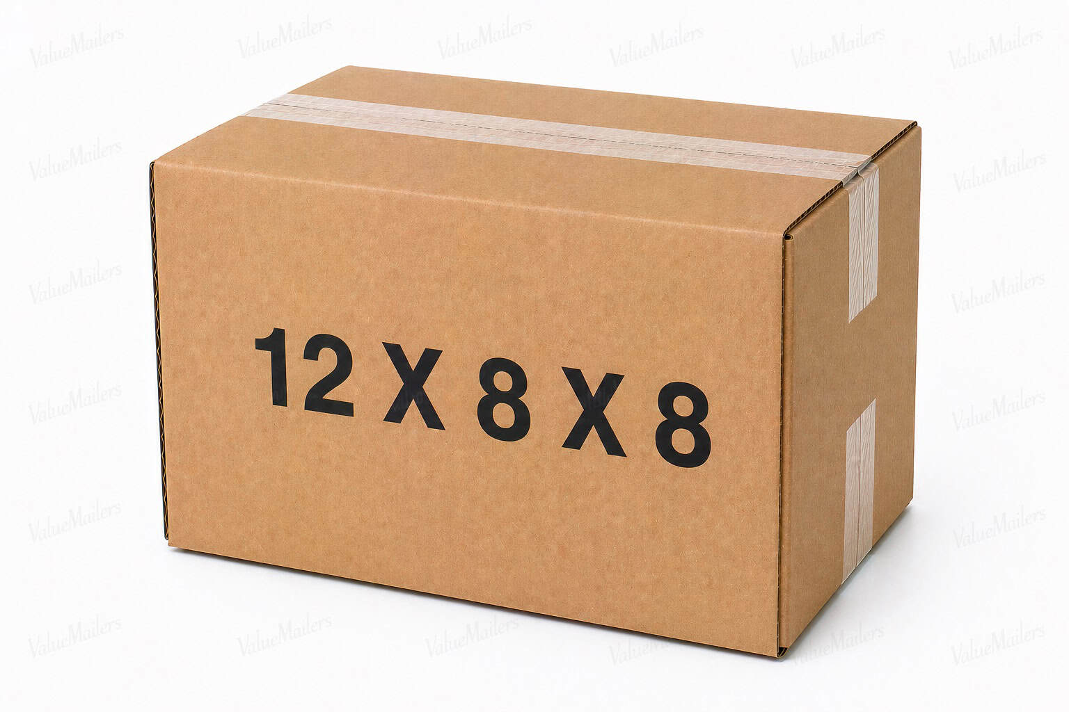 12x8x8 kraft corrugated shipping box from ValueMailers