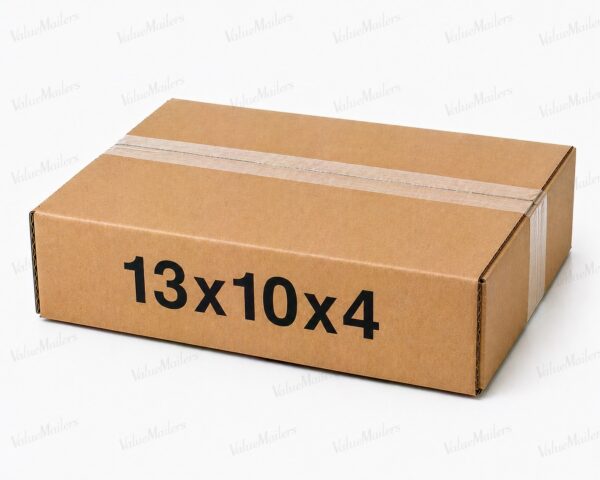 13x10x4 kraft corrugated brown shipping box from ValueMailers