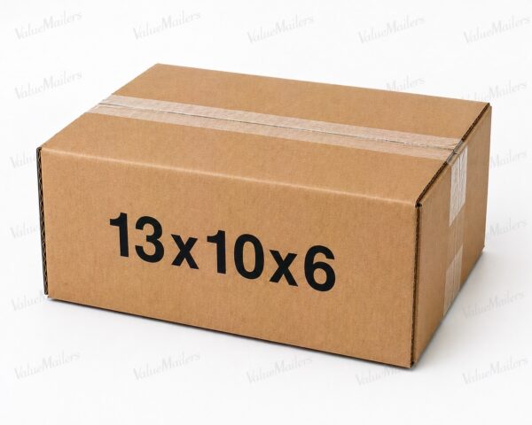 13x10x6 kraft corrugated brown shipping box from ValueMailers