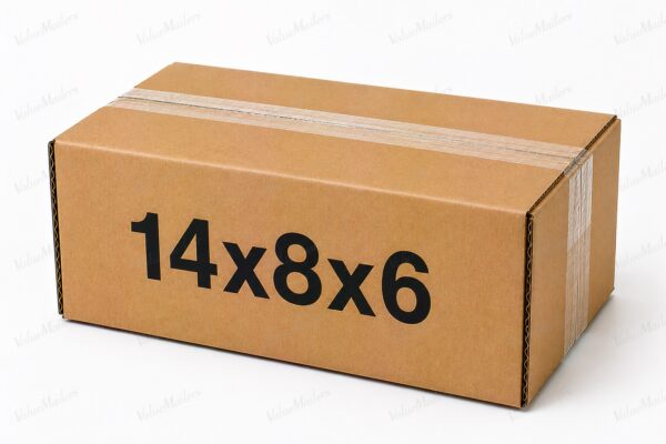 14x8x6 kraft corrugated brown shipping box from ValueMailers