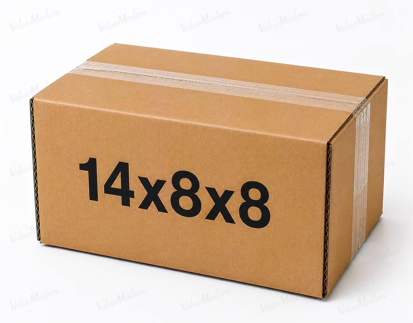 14x8x8 kraft corrugated brown shipping box from ValueMailers