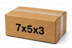 7x5x3 brown corrugated shipping boxes with light ValueMailers watermark