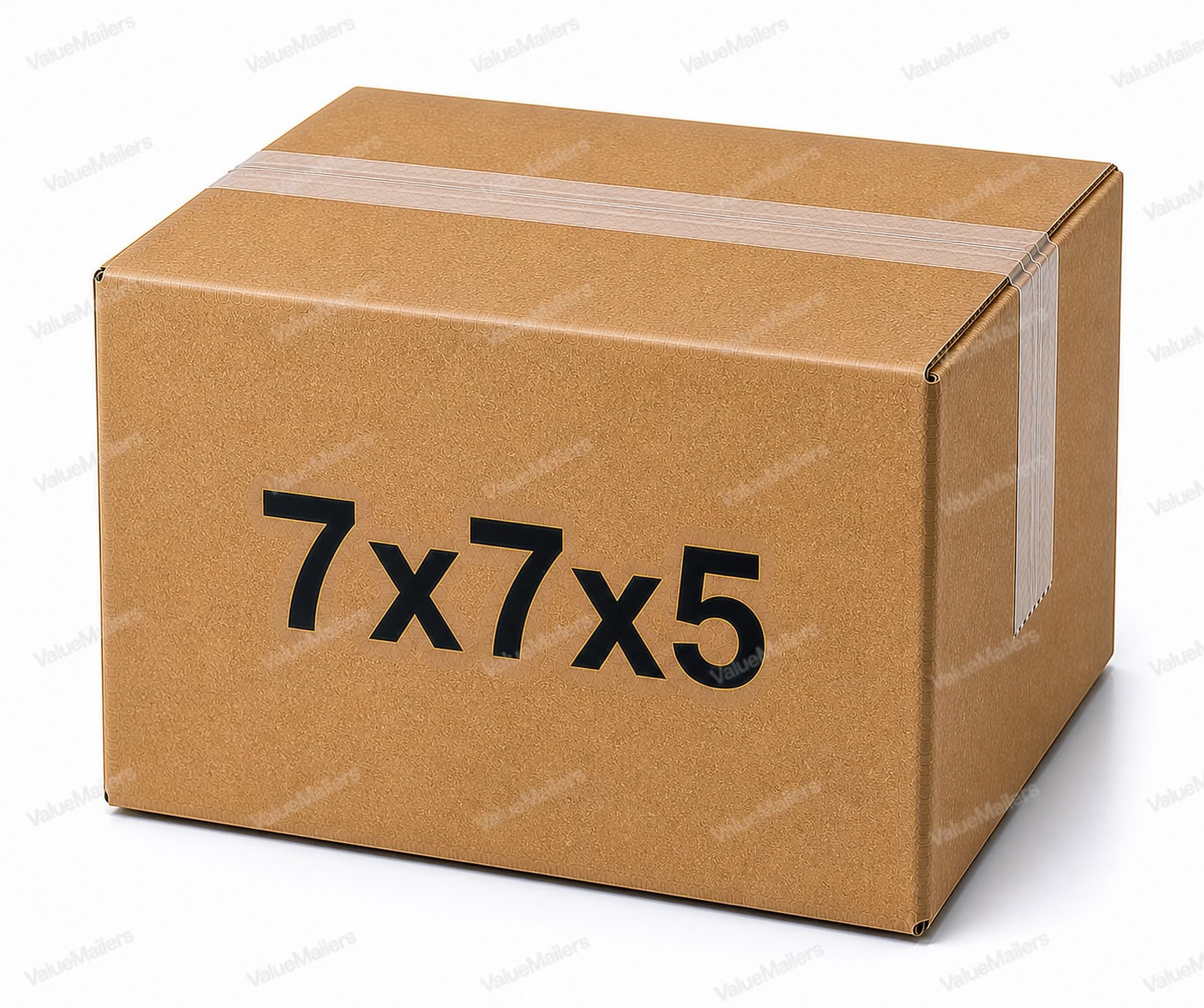 7x7x5 kraft corrugated shipping box, 32 ECT brown box from ValueMailers