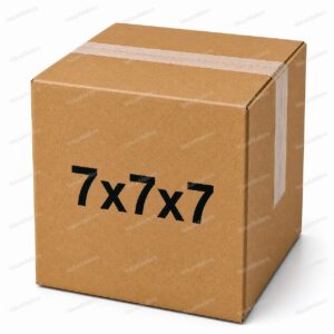 7x7x7 kraft corrugated shipping box, 32 ECT brown box from ValueMailers