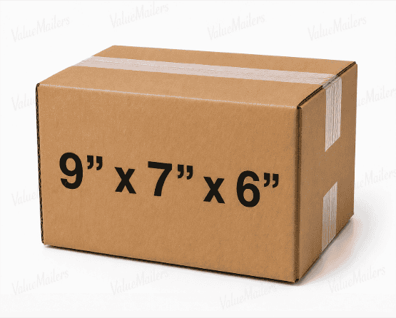 9x7x6 50 pack 32 ECT kraft corrugated shipping box from ValueMailers