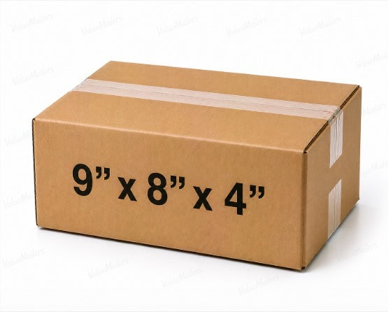 9x8x4 50 pack 32 ECT kraft corrugated shipping box from ValueMailers