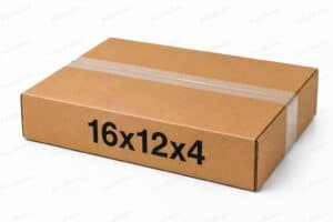 16x12x4 25 pack 32 ECT kraft corrugated shipping box from ValueMailers