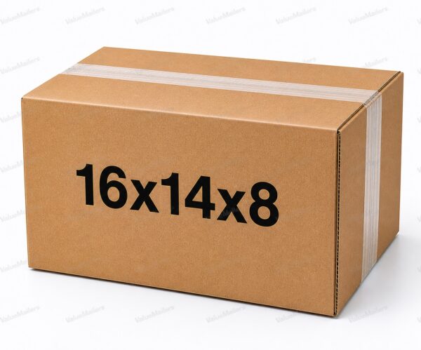 16x14x8 25 pack 32 ECT kraft corrugated shipping box from ValueMailers