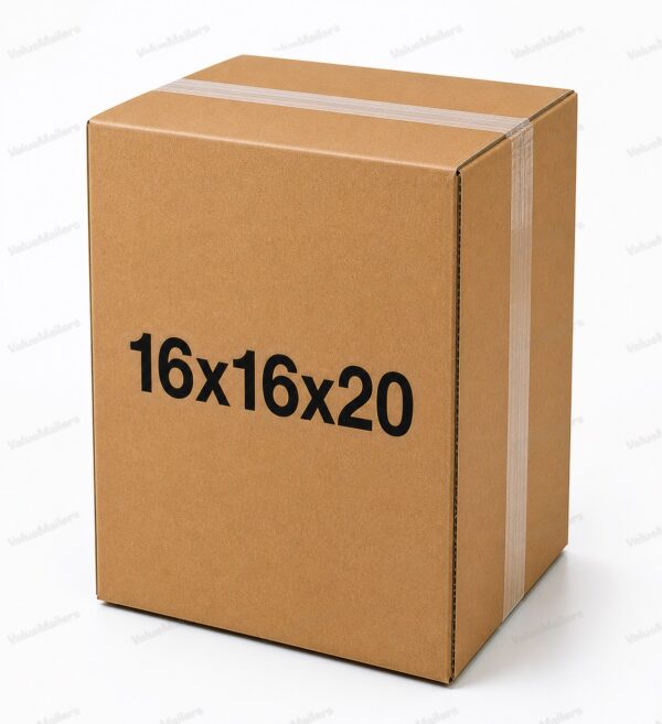 16x16x20 20 pack 32 ECT kraft corrugated shipping box from ValueMailers