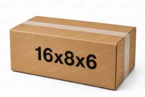 16x8x6 25 pack 32 ECT kraft corrugated shipping box from ValueMailers
