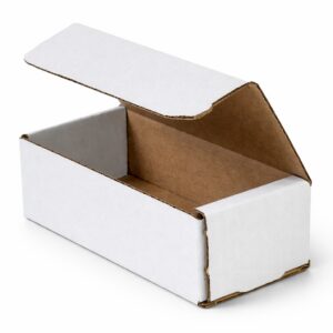 white corrugated mailer box with kraft interior