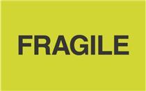 #DL2421 3 x 5" Fragile "Flourescent Green" Label