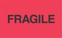 #DL2423 3 x 5" Fragile "Flourescent Red" Label