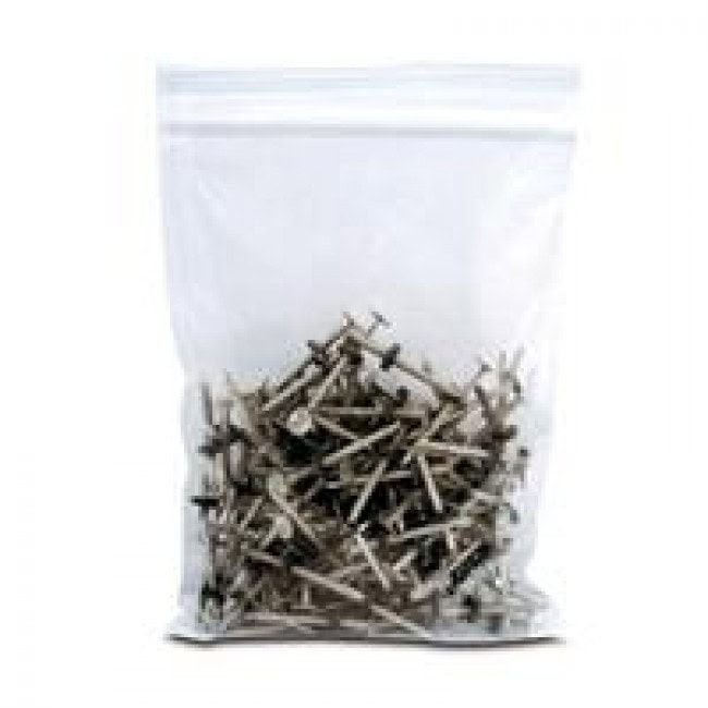 thumbnail image 2 of 1000 Zip Lock Bags 6.25x9.5 Inch - Clear Plastic, White Back, Double Zipper, Hang Hole 2 of 5