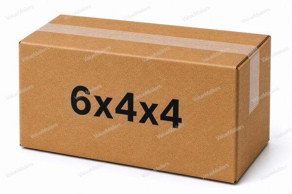 6x4x4 kraft corrugated shipping box from ValueMailers