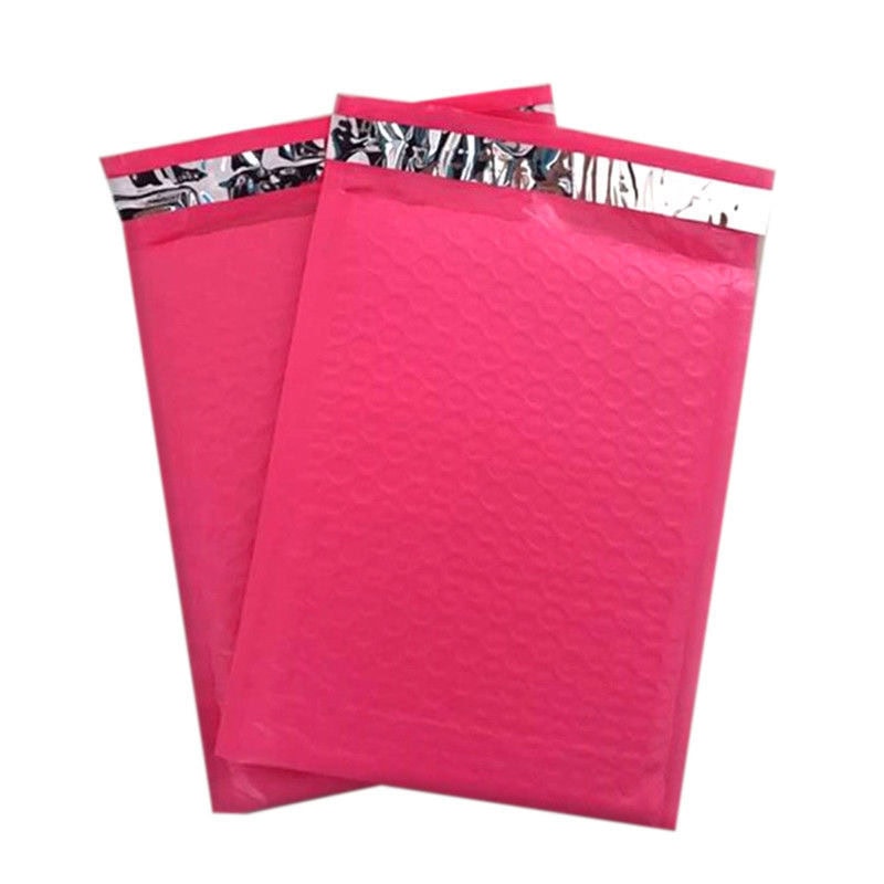 thumbnail image 2 of Pink Poly Bubble Mailers - Self Seal Padded Envelopes (10/30/50 Pack) - PO/PE 2 of 4
