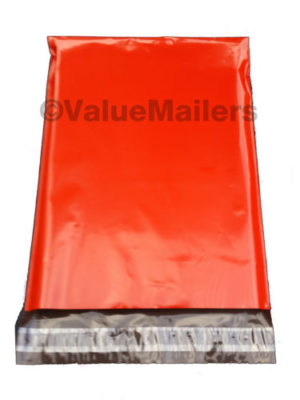 red poly mailer