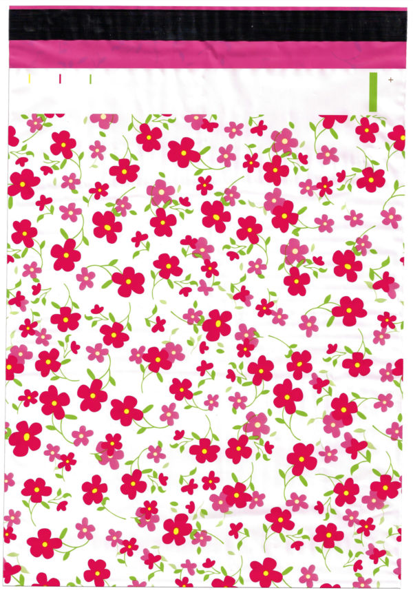 10x13 Pink Flowers Pattern Mailers