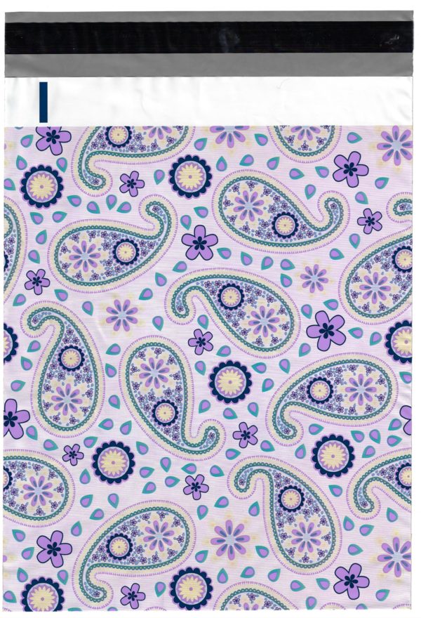 10x13 Purple Paisley Designer Pattern Mailers