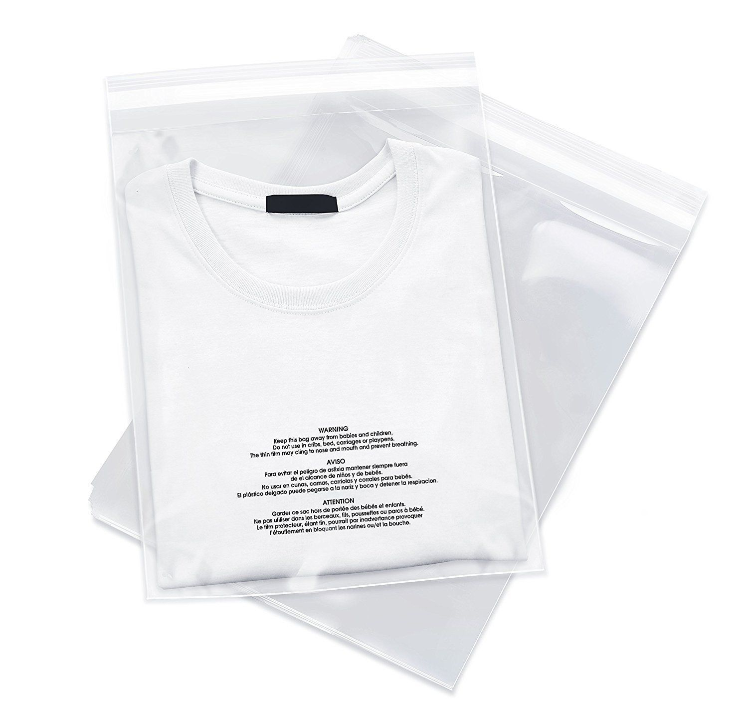 Poly Bags 50 Pcs 5.5 Mil Translucency Frosted Texture Plastic with Resealable Suffocation Warning for Shipping Packaging and Mailing Merchandise Apparel 6.6x9.8 inch 