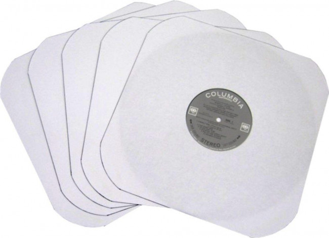 100 LP Vinyl Record Inner Sleeves Heavy Stock Ivory White Paper 12 33 RPM  659257818335