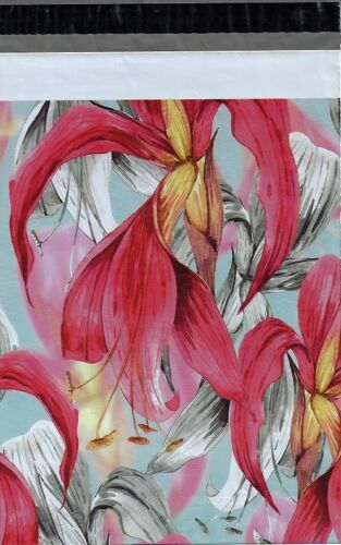6x9 Red Tropical Flowers Poly Mailers-0