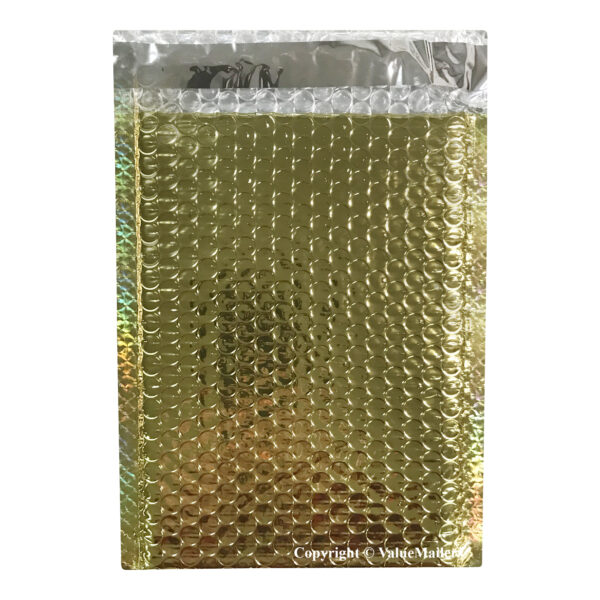 250 #0 Glamour Gold Metallic 6x10 Bubble Mailers