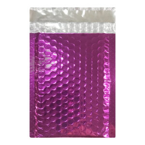 500 #000 Glamour Pink Metallic 4x8 Bubble Mailers
