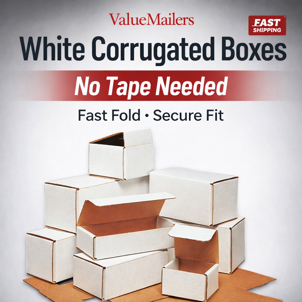 Boxes - White Corrugated Mailers