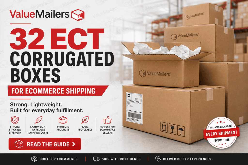 32 ECT corrugated boxes for ecommerce shipping by ValueMailers