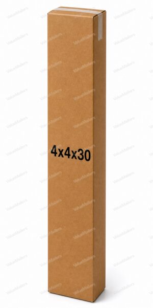 4x4x30 brown corrugated shipping box with ValueMailers watermark
