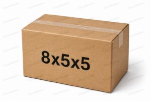 8x5x5 brown corrugated shipping boxes with light ValueMailers watermark