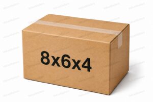8x6x4 brown corrugated shipping boxes with light ValueMailers watermark