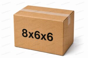 8x6x6 brown corrugated shipping boxes with light ValueMailers watermark