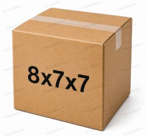8x7x7 brown corrugated shipping boxes with light ValueMailers watermark