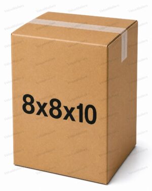 8x8x10 brown corrugated shipping boxes with light ValueMailers watermark