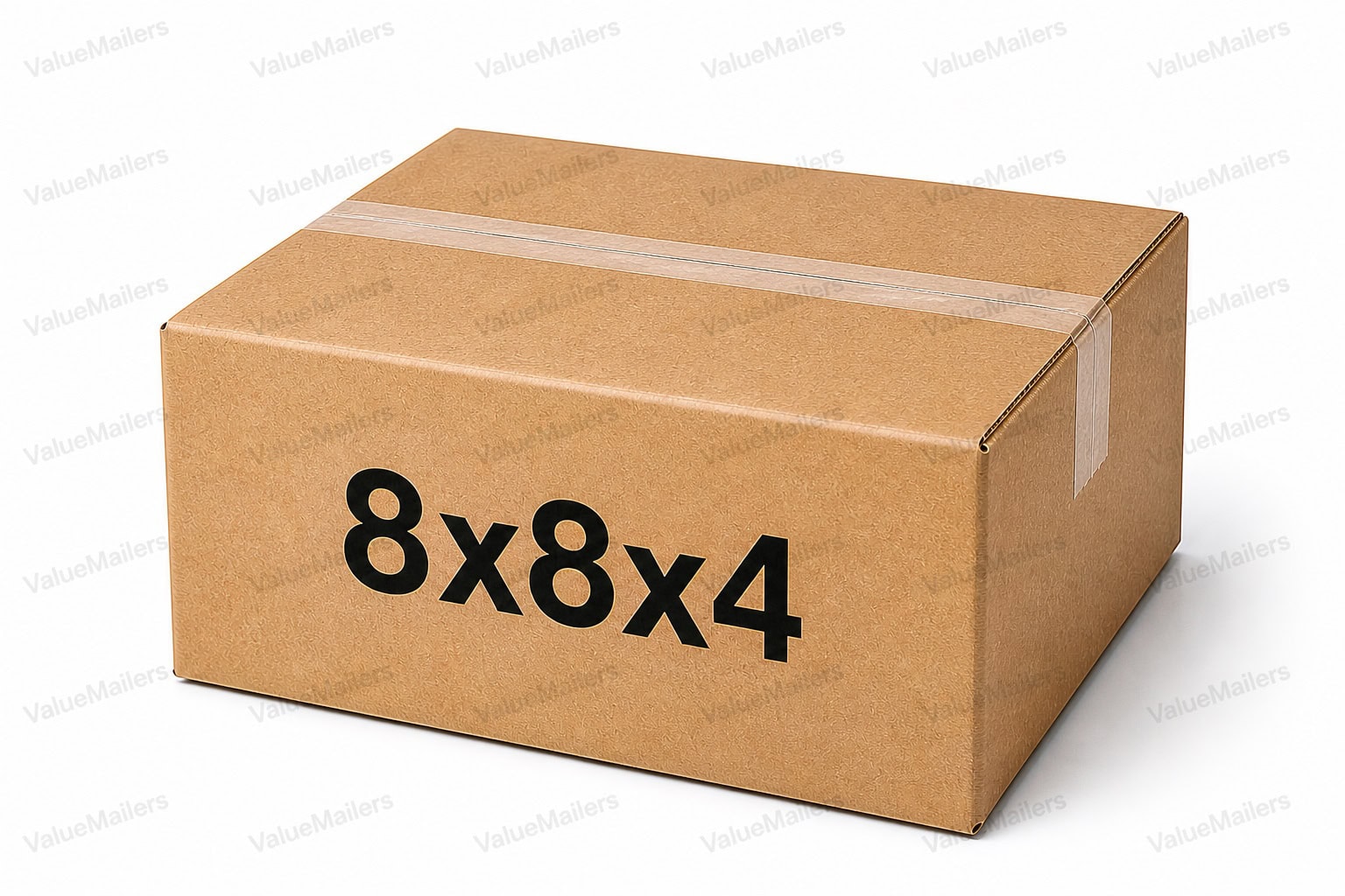 8x8x4 kraft corrugated shipping box, 32 ECT brown box from ValueMailers