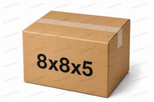 8x8x5 brown corrugated shipping boxes with light ValueMailers watermark