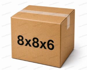 8x8x6 brown corrugated shipping boxes with light ValueMailers watermark