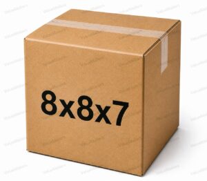 8x8x7 brown corrugated shipping boxes with light ValueMailers watermark
