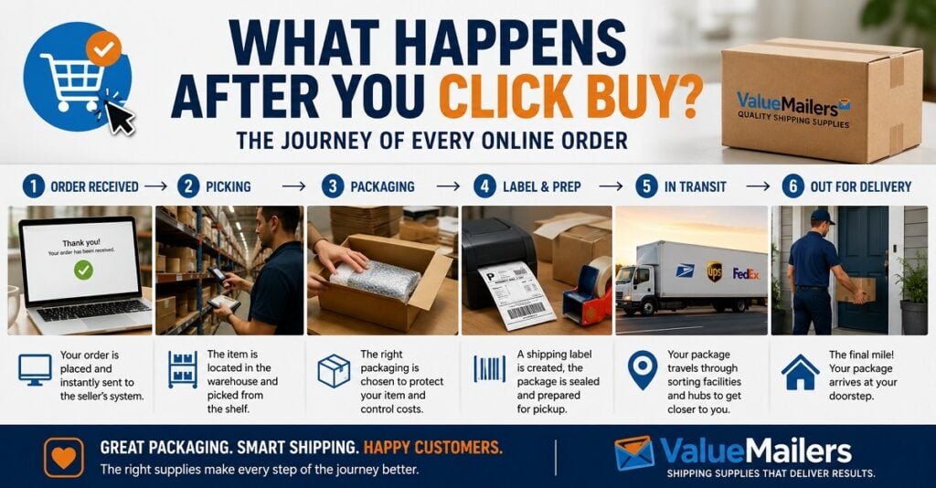 eCommerce order fulfillment from checkout to delivery