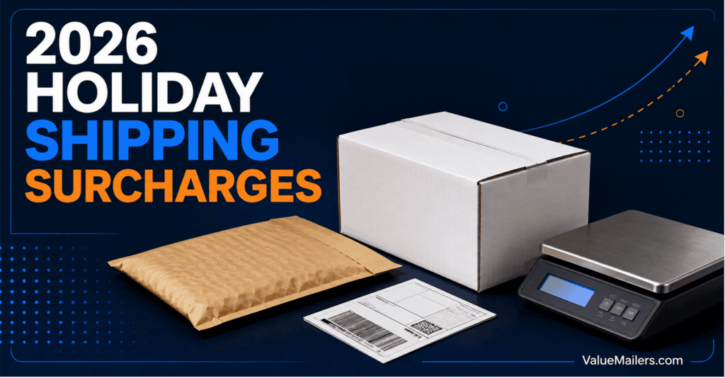 2026 holiday shipping surcharges packaging guide from ValueMailers